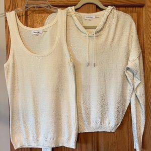 Calvin Klein Tank and Hoodie Set